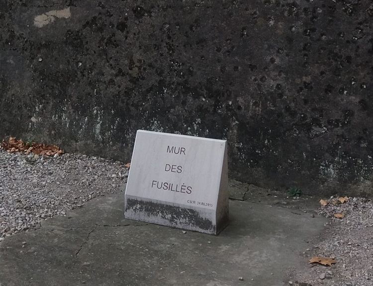 The wall of the executed at Montluc prison